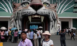 Bên trong vườn thú hút khách ở thủ đô Bình Nhưỡng, Triều Tiên.