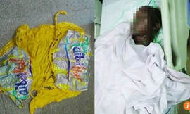 Trên quả bóng bay in logo của trung tâm thương mại Taibei Hot.