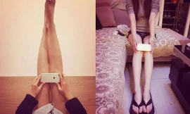 Trào lưu khoe chân bằng điện thoại