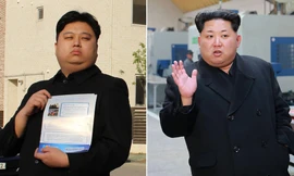 Anh Kim Minyong (trái) và nhà lãnh đạo Triều Tiên Kim Jong-un