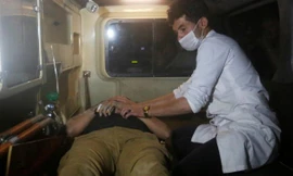 Một người bị thương trong vụ tấn công ở trường Đại học Mỹ ở Kabul.