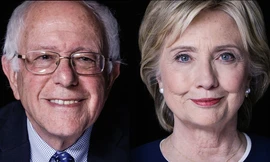 Ông Bernie Sanders và bà Hillary Clinton