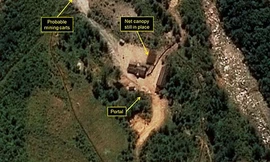 Hình ảnh vệ tinh khu hạt nhân ở đông bắc Triều Tiên do Cơ quan Không gian và Quốc phòng Airbus và 38 North công bố hôm 8/9