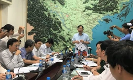 Ông Nguyễn Xuân Cường, Trưởng Ban chỉ đạo Trung ương về phòng chống thiên tai chỉ đạo các giải pháp ứng phó tại cuộc họp khẩn chiều nay 25/7