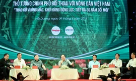 Thủ tướng chủ trì đối thoại với nông dân. 