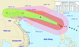 Bão Mangkhut đang di chuyển hướng về phía đất liền Trung Quốc
