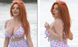 'Cô dâu tuổi teen' đình đám khoe dáng bốc lửa ở bãi biển Malibu