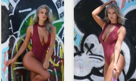 Ngôi sao phim 18+ Samantha Saint bốc lửa với bikini