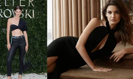 Siêu mẫu Ophelie Guillermand diện áo cắt xẻ táo bạo, lạ mắt gây chú ý