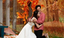 Nam Em và Trường Giang tình cảm ở Ơn giời. Ảnh: Lê Nhân. 