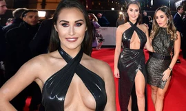Chloe Goodman diện đầm xẻ ngực táo bạo giữa tiết trời lạnh giá