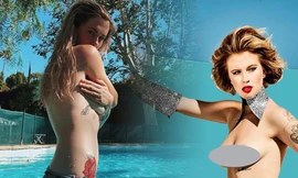 Ireland Baldwin tung ảnh bán nude, khoe hình xăm 'khủng' bên hông