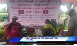 Tình nguyện viên nhiều nước đến Attapeu cứu trợ người dân vụ vỡ đập