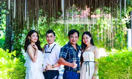 Quang "tèo" vào vai Trần đại gia trong "Tỷ phú đè đại gia".