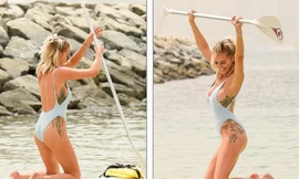 Laura Anderson khoe dáng đẹp ngất ngây trên biển