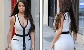 Demi Rose diện đầm bó sát, xẻ sâu khoe đường cong 'nghẹt thở'