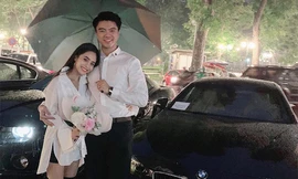 Vợ chồng ca nương Kiều Anh. 