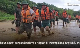 CLIP: Lũ tràn về khi 600 người đang tìm kiếm nạn nhân vụ sạt lở vùi lấp một thôn ở Lào Cai