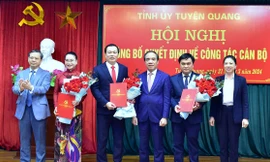 Công bố quyết định của Ban thường vụ Tỉnh ủy Tuyên Quang về công tác cán bộ