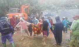 Hiện trường vụ sạt lở khiến 4 người tử vong ở Hòa Bình