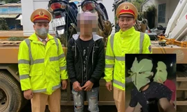 Xử lý hai 'quái xế' lấy lá che mặt, không đội mũ bảo hiểm, phi xe như bay quay clip