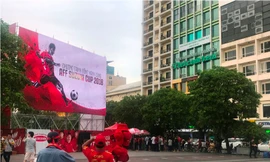 Cận cảnh hệ thống màn hình Led 'khủng' phục vụ người hâm mộ Sài Gòn