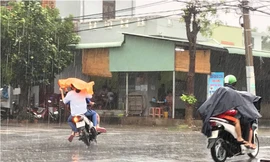 Khu vực huyện Cần giờ có mưa ngày càng lớn.