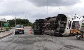 Hiện trường vụ tai nạn.