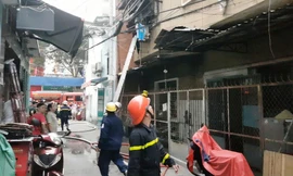 Khu vực xảy ra vụ cháy.