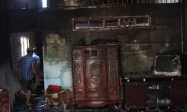 Hiện trường vụ cháy.