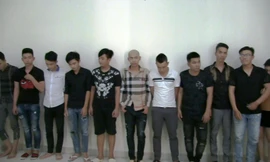 Nhóm thanh niên sử dụng ma tuý bị bắt.