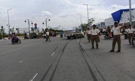 Hiện trường tai nạn khiến 2 người chết.