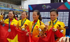 Tuyển rowing nữ Việt Nam giành thêm huy chương bạc