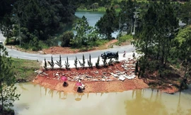 Công trình vi phạm vừa tháo dỡ