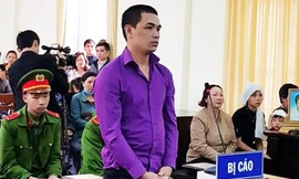 Bị cáo Vũ tại phiên tòa