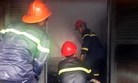 Chữa cháy tại Trung tâm Nghiên cứu thực nghiệm Nông - Lâm nghiệp Lâm Đồng 