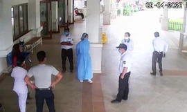 Ông Hùng chống nạnh đe dọa, xúc phạm cán bộ,nhân viên bệnh viện