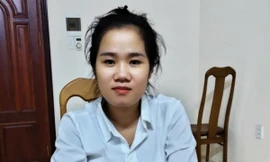 ‘Hot girl’Lê Thị Mỹ Linh tại cơ quan điều tra