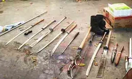 Phát hiện 15 thanh đao, kiếm cất giấu ở nơi xảy ra án mạng