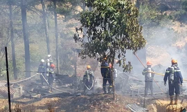 Dập tắt đám cháy nhà ở Phường 4. Đà Lạt