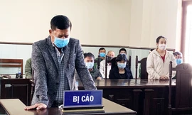 Bị cáo Nguyến Văn Hùng tại tòa