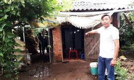 Nguyễn Văn Mạnh tại hiện trường vụ bắt giữ người trái pháp luật