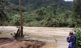 Sông Đạ Quay mùa mưa, nước lớn