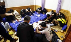 Hiện trường vụ sử dụng trái phép ma túy trong biệt thự