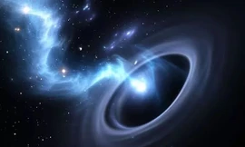 Một lỗ đen siêu khối ở dải Ngân hà phóng ra một ngôi sao. Ảnh: Getty.