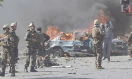 Hiện trường một vụ Taliban tấn công đẫm máu ở Afghanistan. Ảnh: DD News.