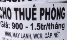  "Hiện thông tin về việc cho thuê phòng này tiếp tục xuất hiện trên côt điện gần trường Đại học Nguyễn Tất Thành và được nhiều bạn sinh viên xé đi", bạn Trương Minh Phụng chia sẻ. 