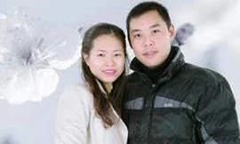 Vợ chồng trung úy Nguyễn Thị Lê Thảo và Nguyễn Trung Hiếu 