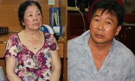  Bà Miết và Thanh tại cơ quan điều tra. Ảnh: VnExpress