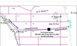  Bản đồ xác định vị trí giàn khoan HD-981của Tổng Công ty dầu khí Hải dương Trung Quốc nằm bất hợp pháp trong vùng đặc quyền kinh tế, thềm lục địa của Việt Nam. Ảnh do Tập đoàn Dầu khí Việt Nam cung cấp